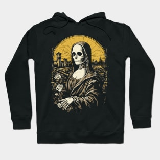 Mona Lisa Skeleton Graphic Men Kids Women Funny Halloween Hoodie